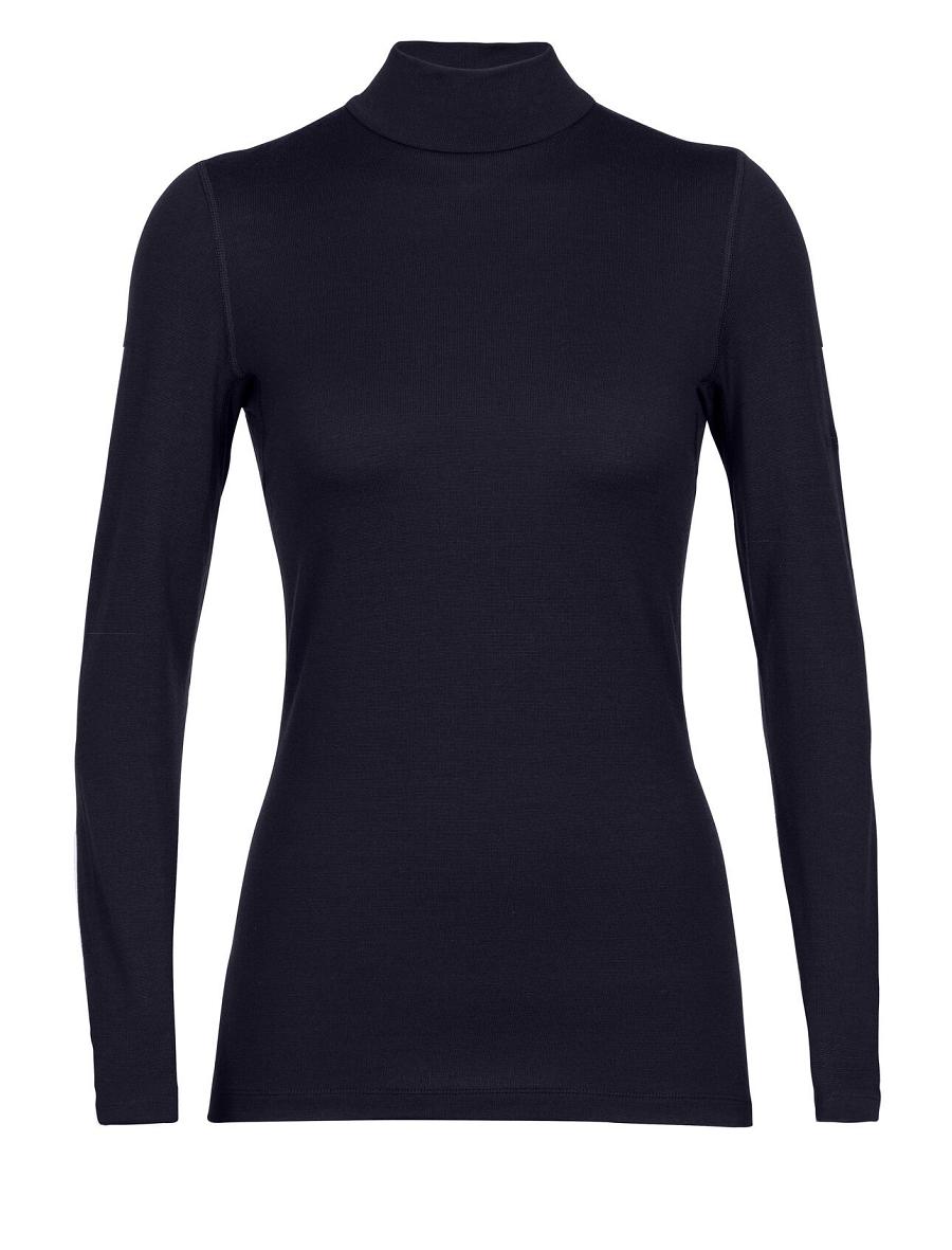 Icebreaker Merino 260 Tech Long Sleeve Turtleneck Naisten Base Layers Laivastonsininen | FI 1827RVDW